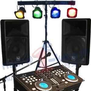 DJ-set deejay apparatuur par56 par64 active luidsprekers revo