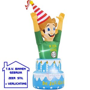 Abraham Jarige Job indoor, Verlichte Abraham pop huren, Abraham opblaasfiguur