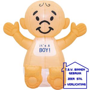Baby opblaasfiguur, Baby indoor, Baby feestuiting voor binnen, Geboorte aankondiging voor binnen