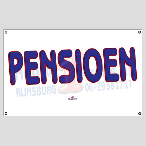 Spandoek Pensioen, Pensioen banner 80x50 cm